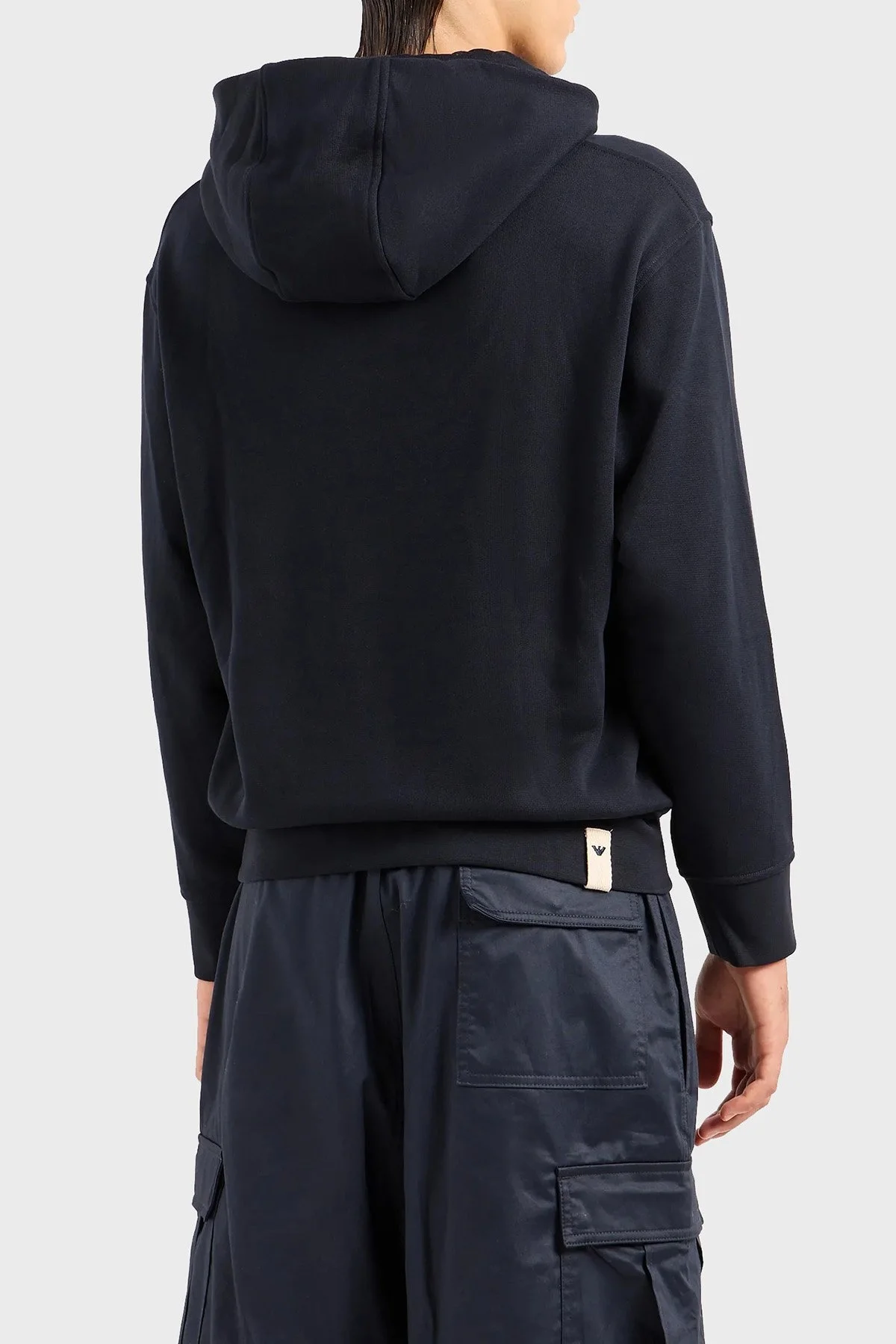 Emporio Armani Pamuklu Regular Fit Kapüşonlu Erkek Sweat 6R1MF6 1JWPZ 0920 LACİVERT - 8