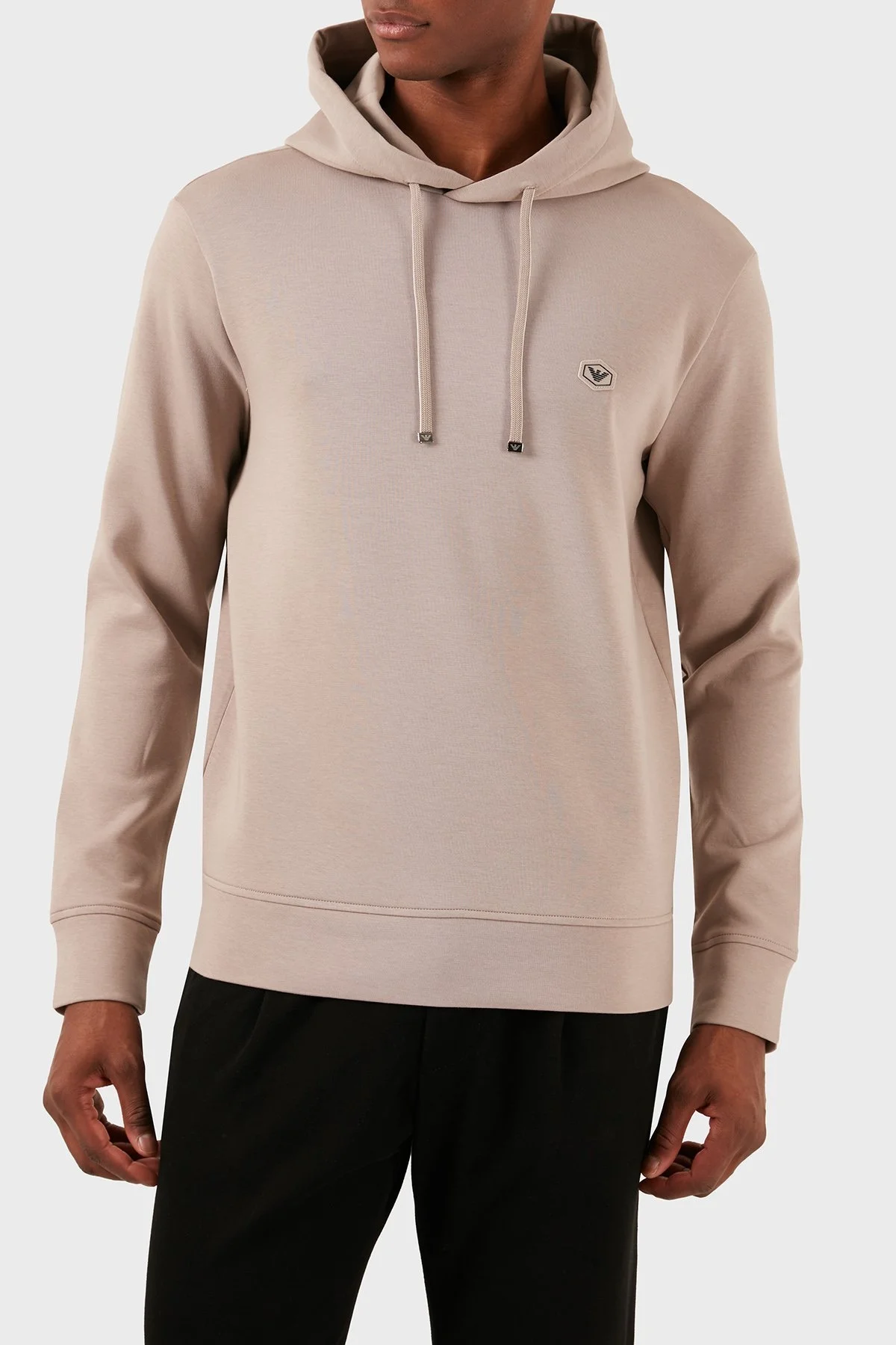Emporio Armani Pamuklu Regular Fit Kapüşonlu Erkek Sweat 8N1MD0 1JHSZ 0650 BEJ - 7
