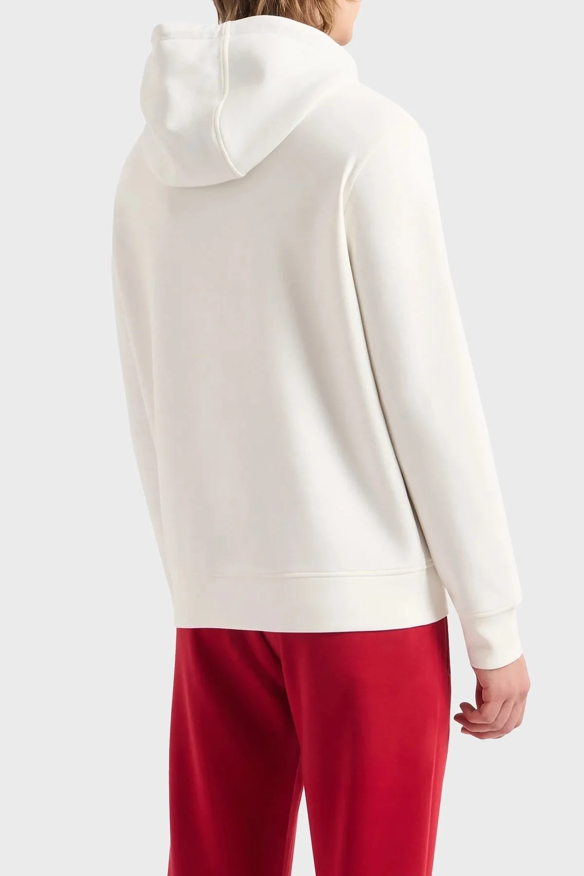 Emporio Armani Pamuklu Regular Fit Kapüşonlu Erkek Sweat EM000001 AF10013 U0003 BEYAZ - 2