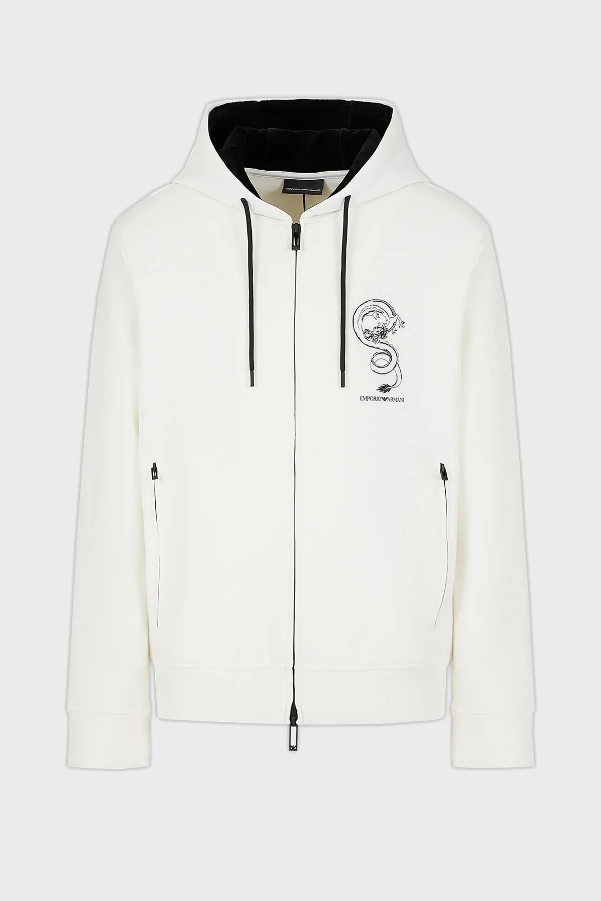 Emporio Armani Pamuklu Regular Fit Kapüşonlu Erkek Sweat EM000001 AF10013 U0003 BEYAZ - 5