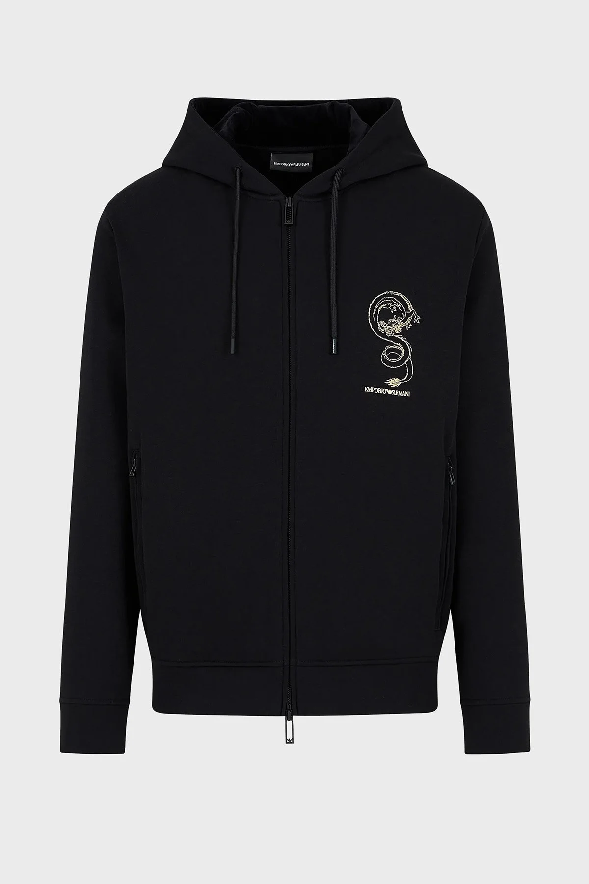 Emporio Armani Pamuklu Regular Fit Kapüşonlu Erkek Sweat EM000001 AF10013 U8133 SİYAH - 5