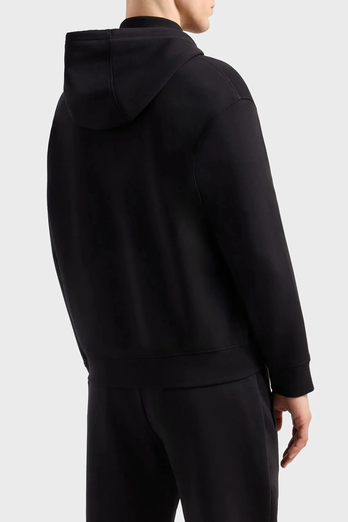 Emporio Armani Pamuklu Regular Fit Kapüşonlu Fermuarlı Erkek Sweat EM001122 AF10013 UC001 SİYAH - 7