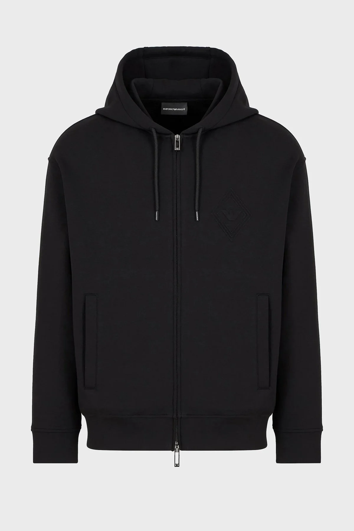 Emporio Armani Pamuklu Regular Fit Kapüşonlu Fermuarlı Erkek Sweat EM001122 AF10013 UC001 SİYAH - 9