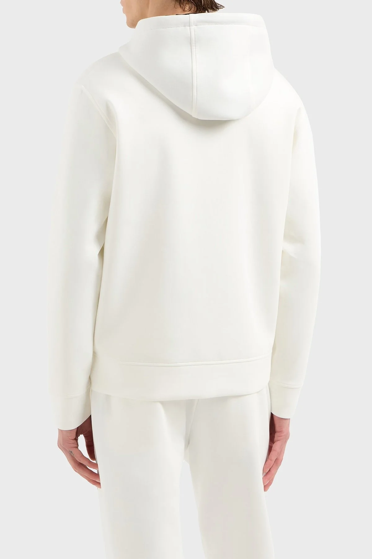 Emporio Armani Pamuklu Regular Fit Kapüşonlu Fermuarlı Erkek Sweat EM001699 AF10013 U0003 BEYAZ - 8