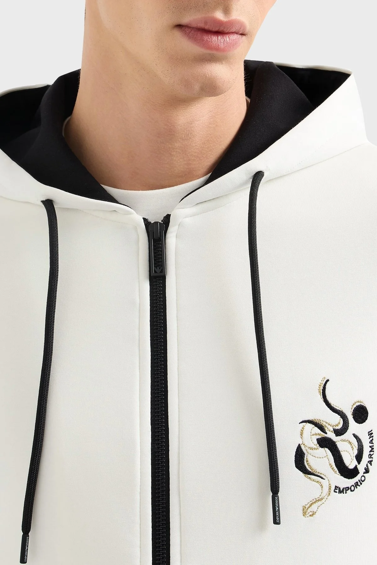 Emporio Armani Pamuklu Regular Fit Kapüşonlu Fermuarlı Erkek Sweat EM001699 AF10013 U0003 BEYAZ - 9