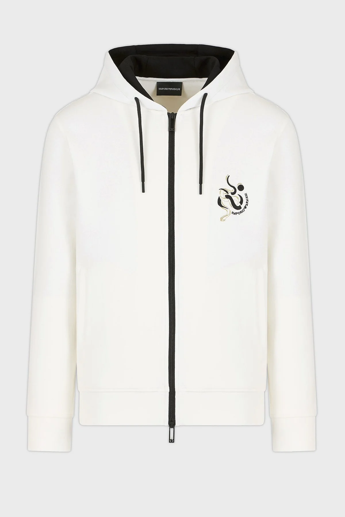 Emporio Armani Pamuklu Regular Fit Kapüşonlu Fermuarlı Erkek Sweat EM001699 AF10013 U0003 BEYAZ - 10