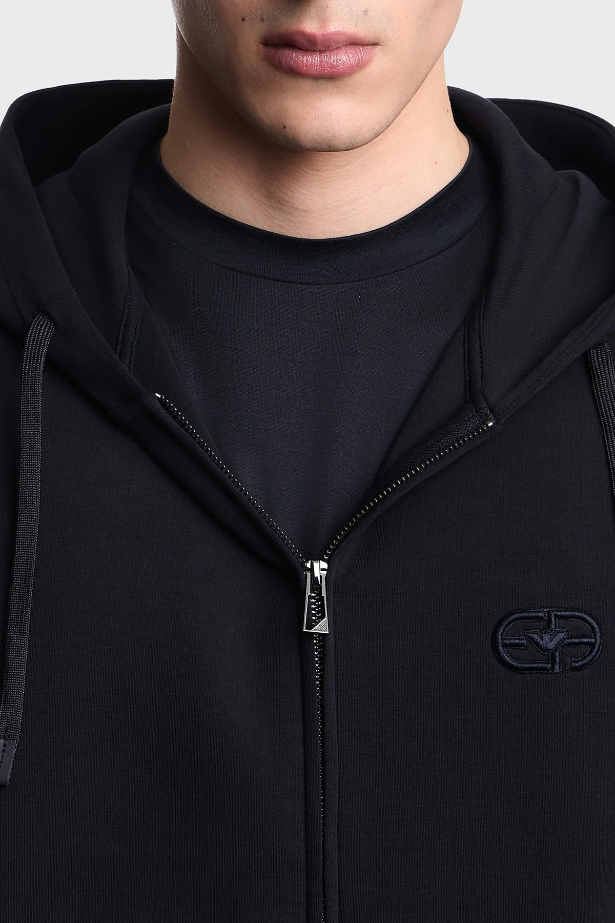 Emporio Armani Pamuklu Regular Fit Kapüşonlu Fermuarlı Erkek Sweat EM004538 AF10013 UB118 Lacivert - 4