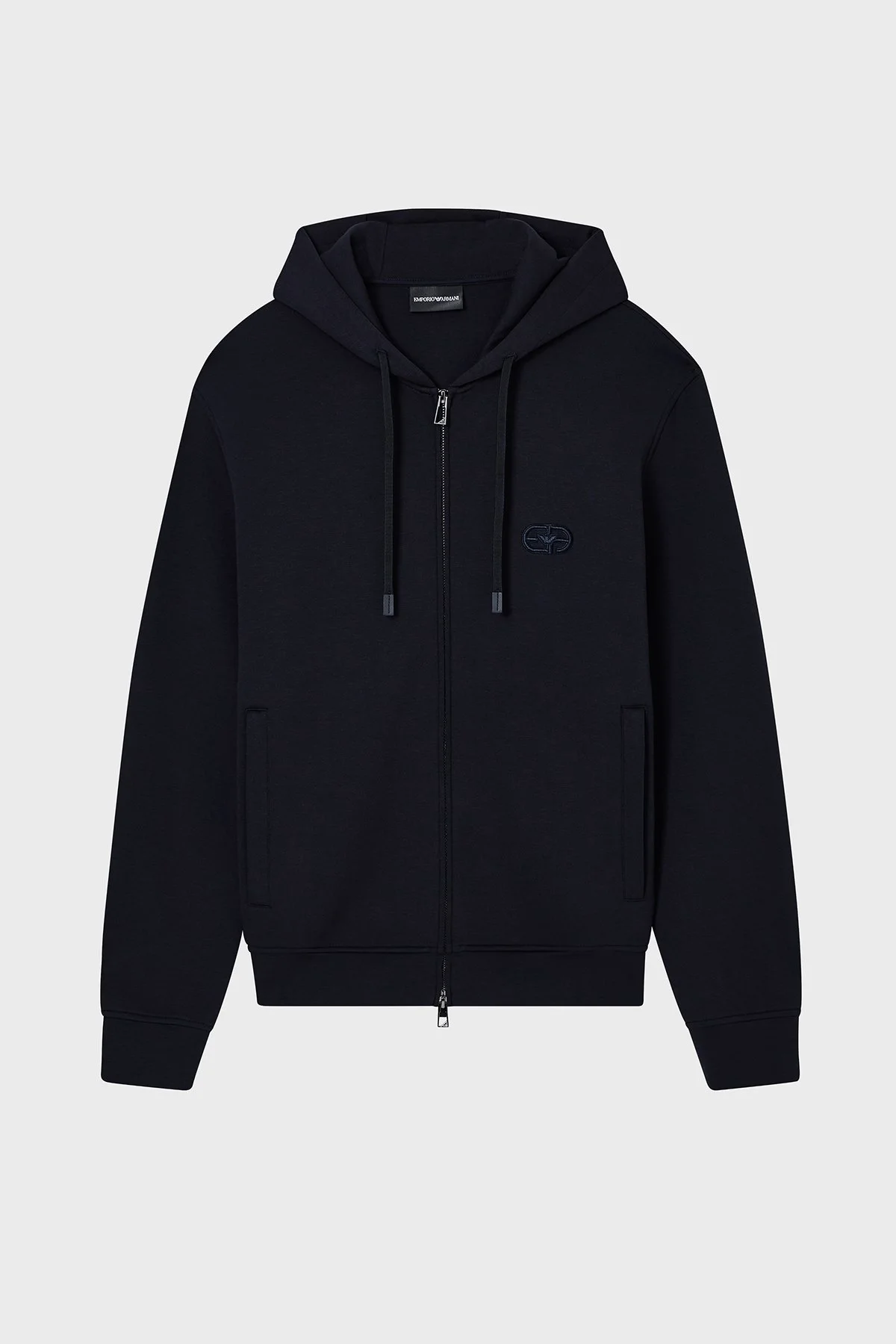 Emporio Armani Pamuklu Regular Fit Kapüşonlu Fermuarlı Erkek Sweat EM004538 AF10013 UB118 Lacivert - 5