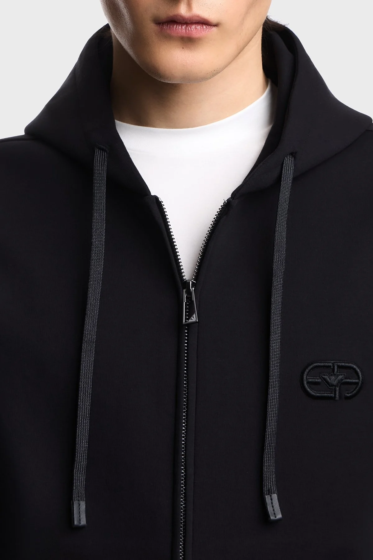 Emporio Armani Pamuklu Regular Fit Kapüşonlu Fermuarlı Erkek Sweat EM004538 AF10013 UC001 Siyah - 4