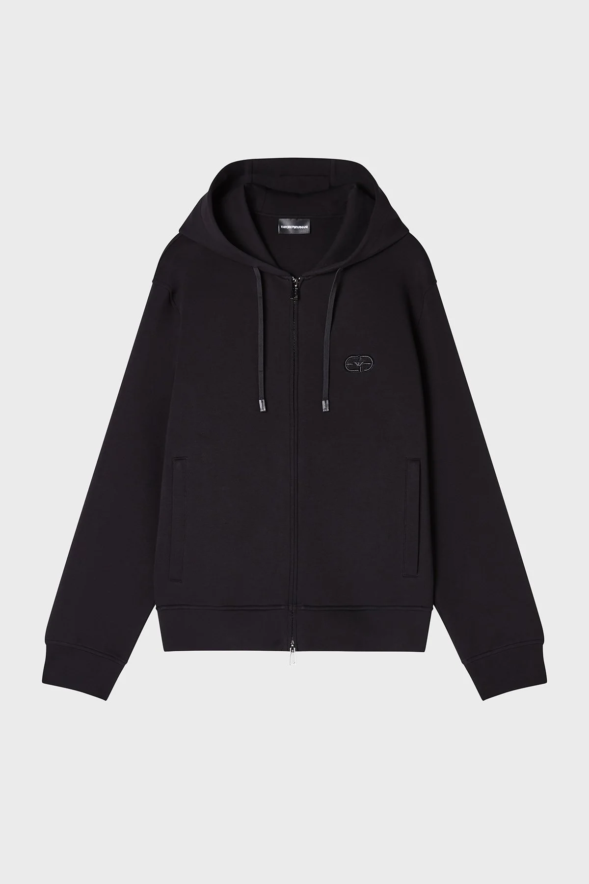 Emporio Armani Pamuklu Regular Fit Kapüşonlu Fermuarlı Erkek Sweat EM004538 AF10013 UC001 Siyah - 5