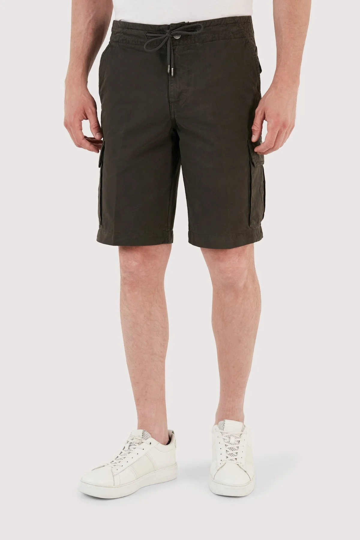 Emporio Armani Pamuklu Regular Fit Kargo Erkek Short 211835 3R471 06154 ANTRASİT - 4
