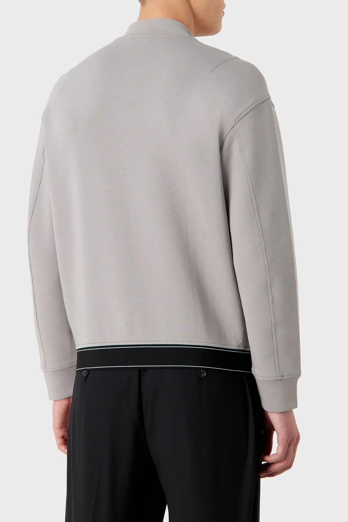 Emporio Armani Pamuklu Regular Fit Kolej Yaka Fermuarlı Erkek Sweat 3R1MDF 1JHSZ 0634 ANTRASİT - 2