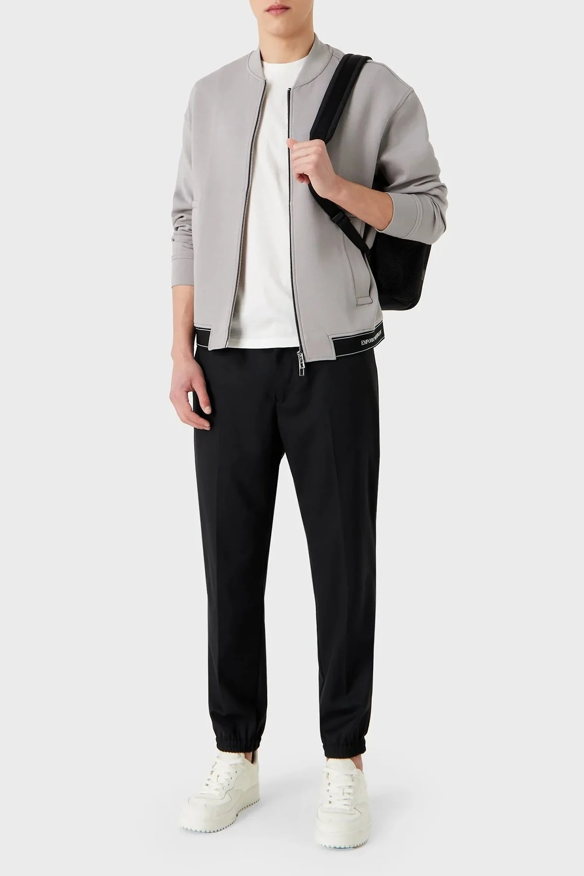 Emporio Armani Pamuklu Regular Fit Kolej Yaka Fermuarlı Erkek Sweat 3R1MDF 1JHSZ 0634 ANTRASİT - 3