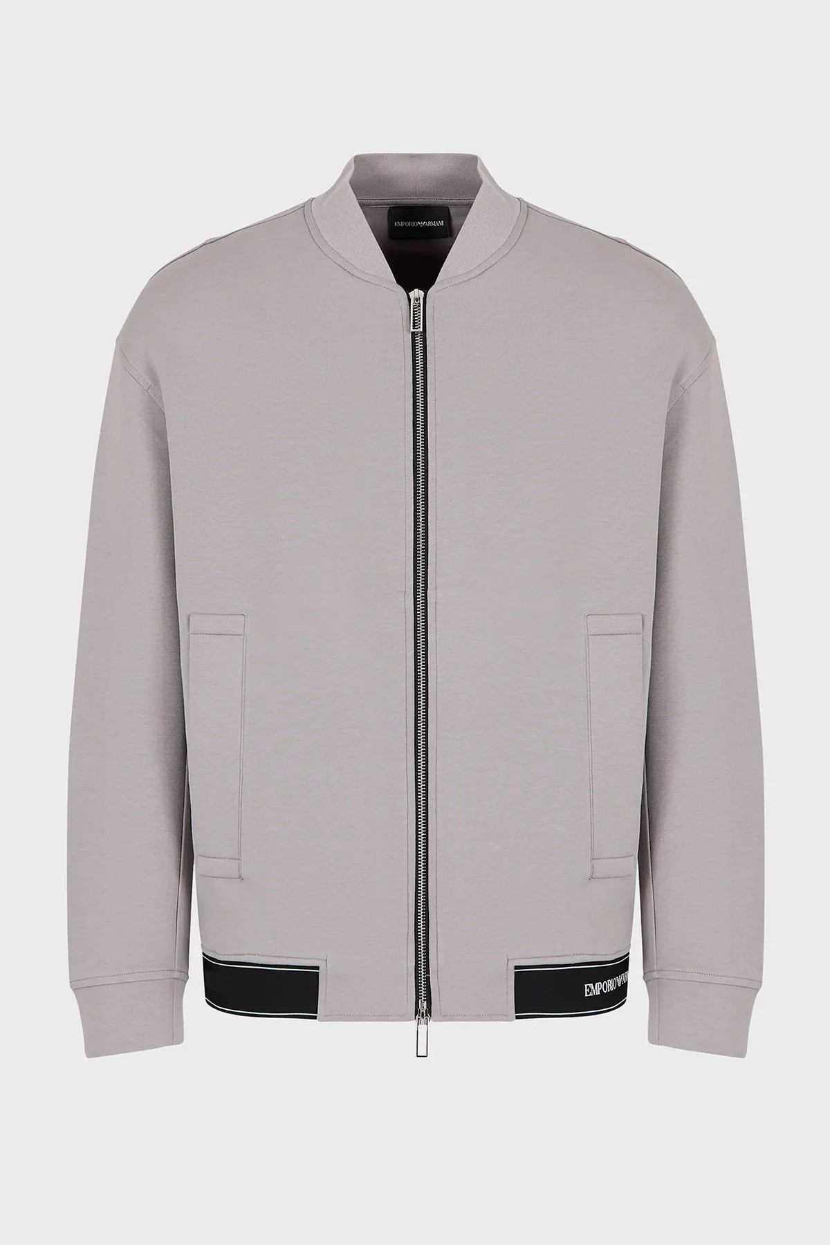 Emporio Armani Pamuklu Regular Fit Kolej Yaka Fermuarlı Erkek Sweat 3R1MDF 1JHSZ 0634 ANTRASİT - 5