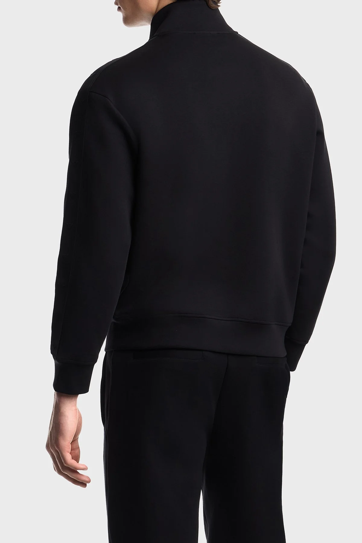 Emporio Armani Pamuklu Regular Fit Logo Detaylı Dik Yaka Erkek Sweat EM005222 AF10013 UC001 SİYAH - 3