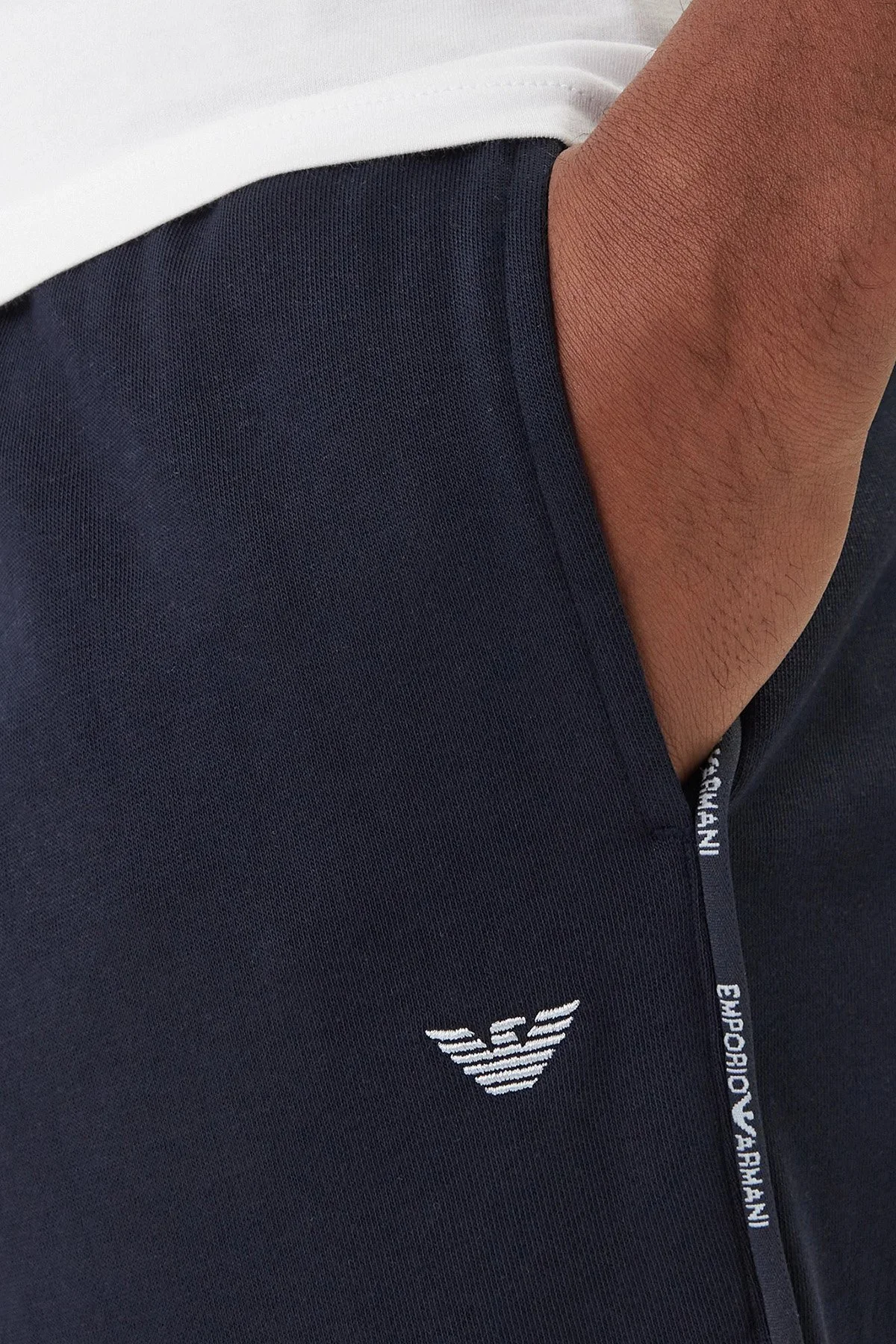 Emporio Armani Pamuklu Regular Fit Logo Detaylı Erkek Pantolon EM000500 AF18887 UB102 LACİVERT - 5