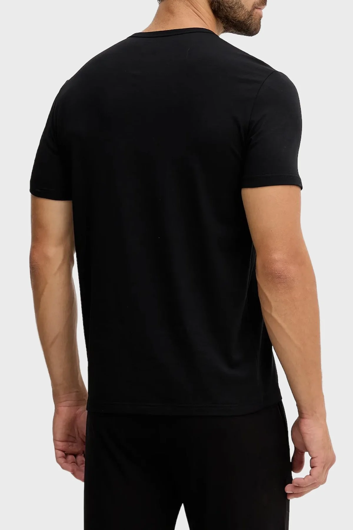 Emporio Armani Pamuklu Regular Fit Logolu 2 Pack Erkek T Shirt EM000391 AF16115 MC005 SİYAH - 3