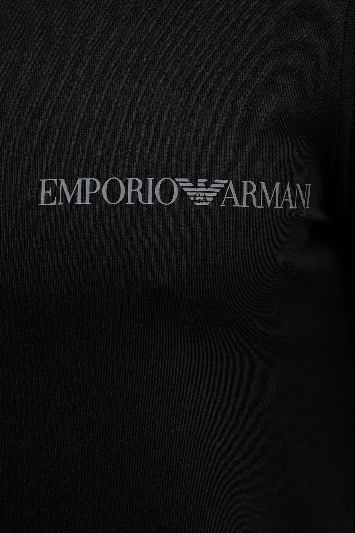 Emporio Armani Pamuklu Regular Fit Logolu 2 Pack Erkek T Shirt EM000391 AF16115 MC005 SİYAH - 4
