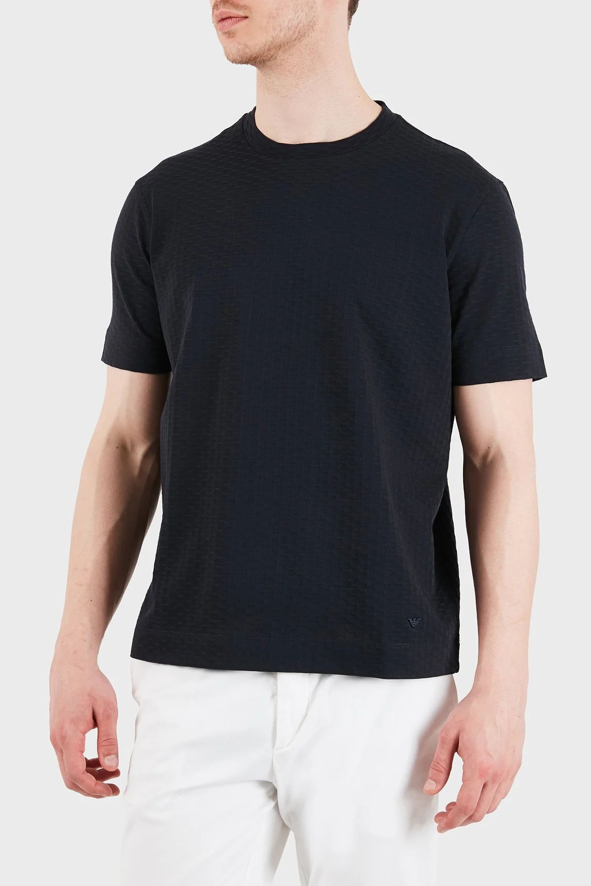 Emporio Armani Pamuklu Regular Fit Logolu Bisiklet Yaka Erkek T Shirt EM001289 AF10762 FB405 SİYAH - 1