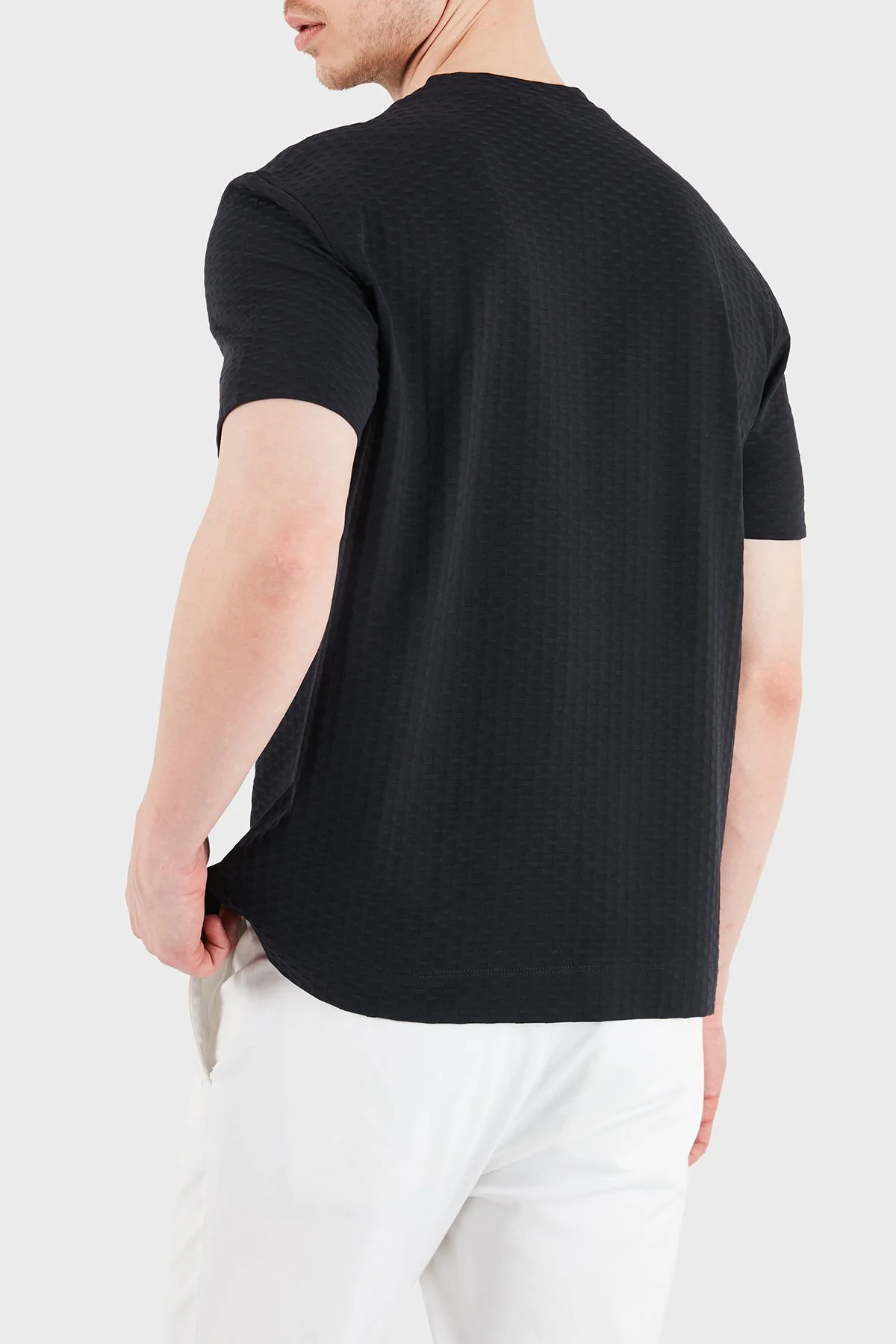 Emporio Armani Pamuklu Regular Fit Logolu Bisiklet Yaka Erkek T Shirt EM001289 AF10762 FB405 SİYAH - 3