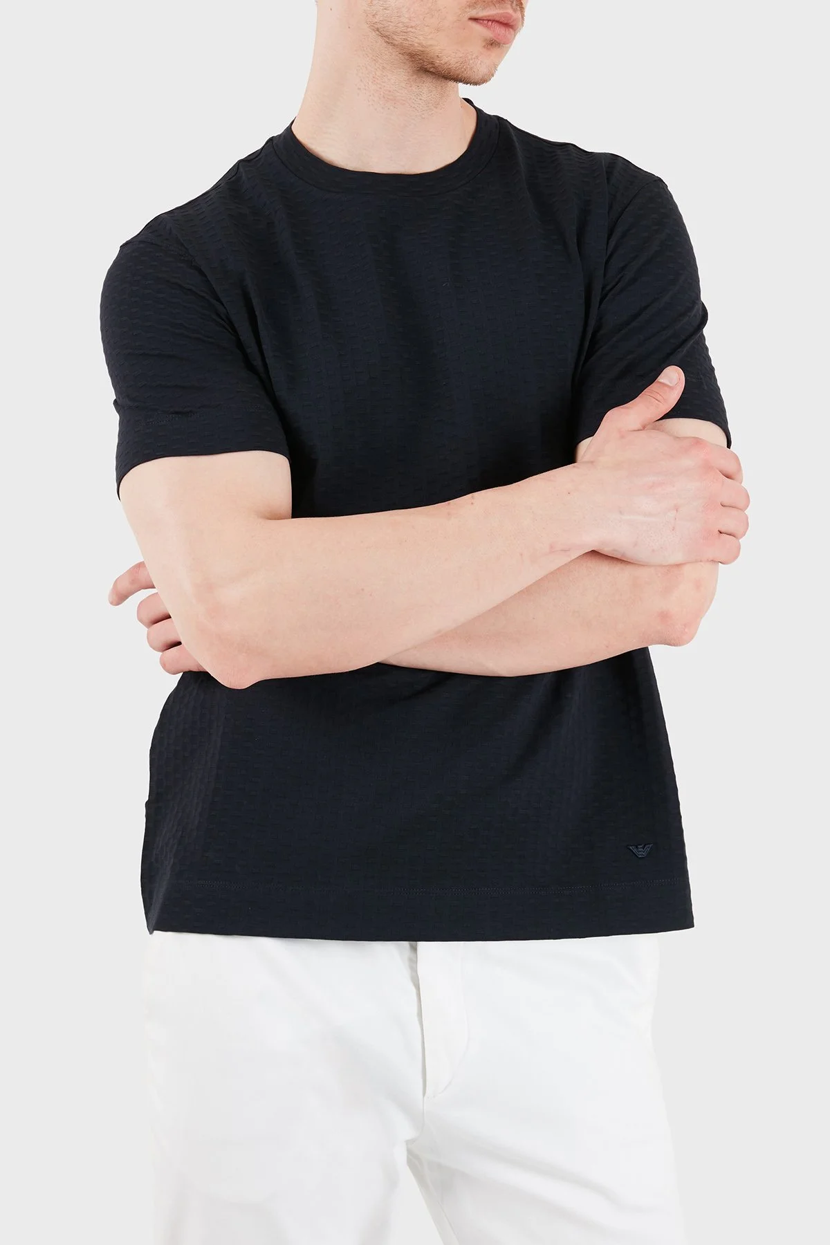 Emporio Armani Pamuklu Regular Fit Logolu Bisiklet Yaka Erkek T Shirt EM001289 AF10762 FB405 SİYAH - 4