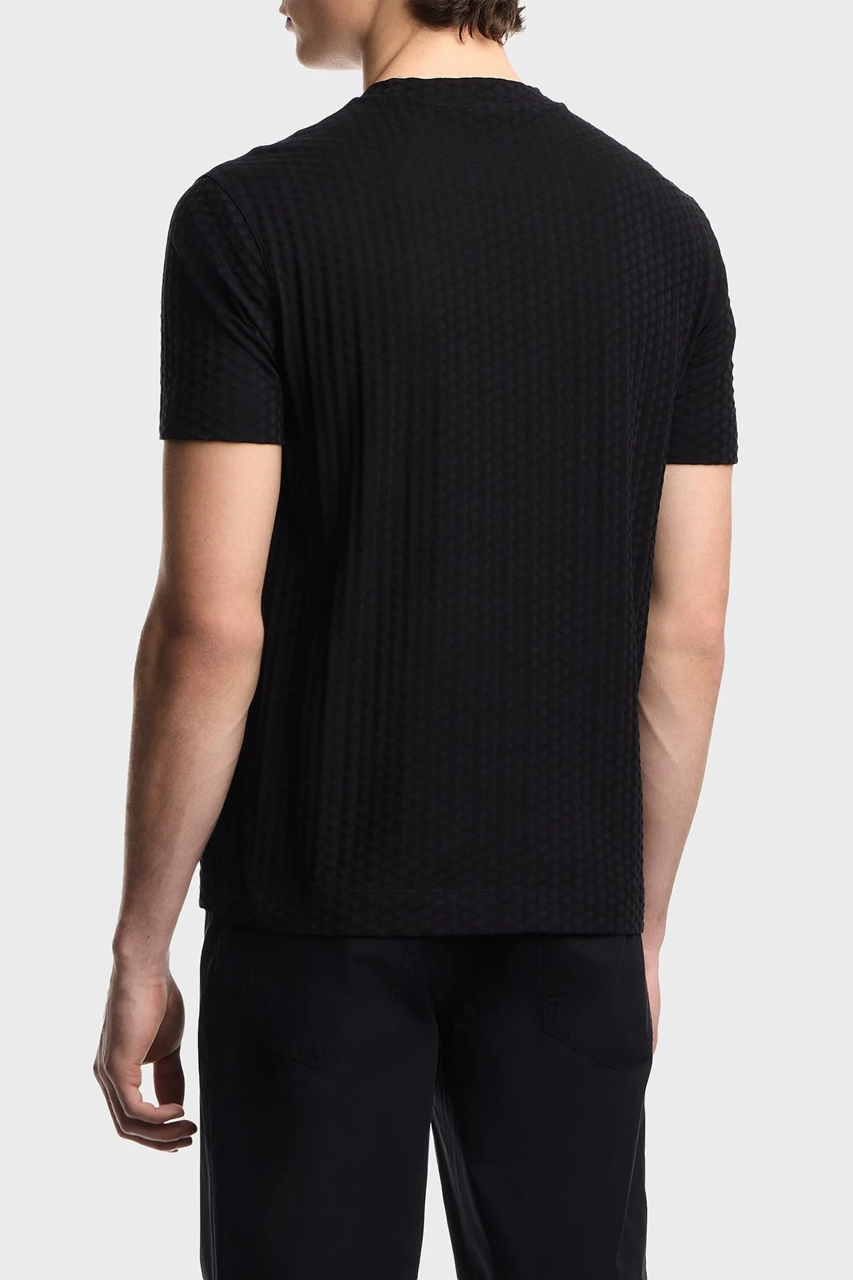 Emporio Armani Pamuklu Regular Fit Logolu Bisiklet Yaka Erkek T Shirt EM001289 AF10762 FC295 SİYAH - 3