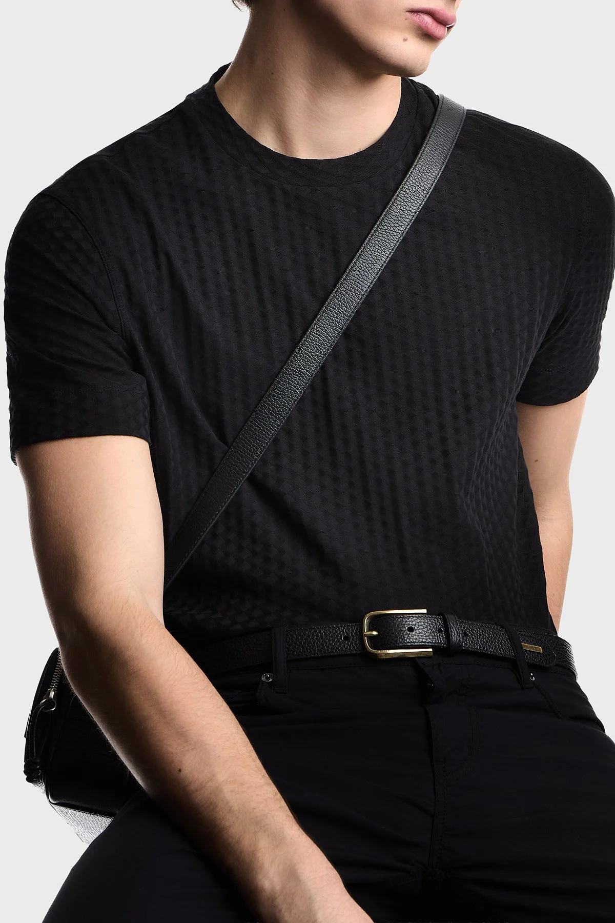 Emporio Armani Pamuklu Regular Fit Logolu Bisiklet Yaka Erkek T Shirt EM001289 AF10762 FC295 SİYAH - 4