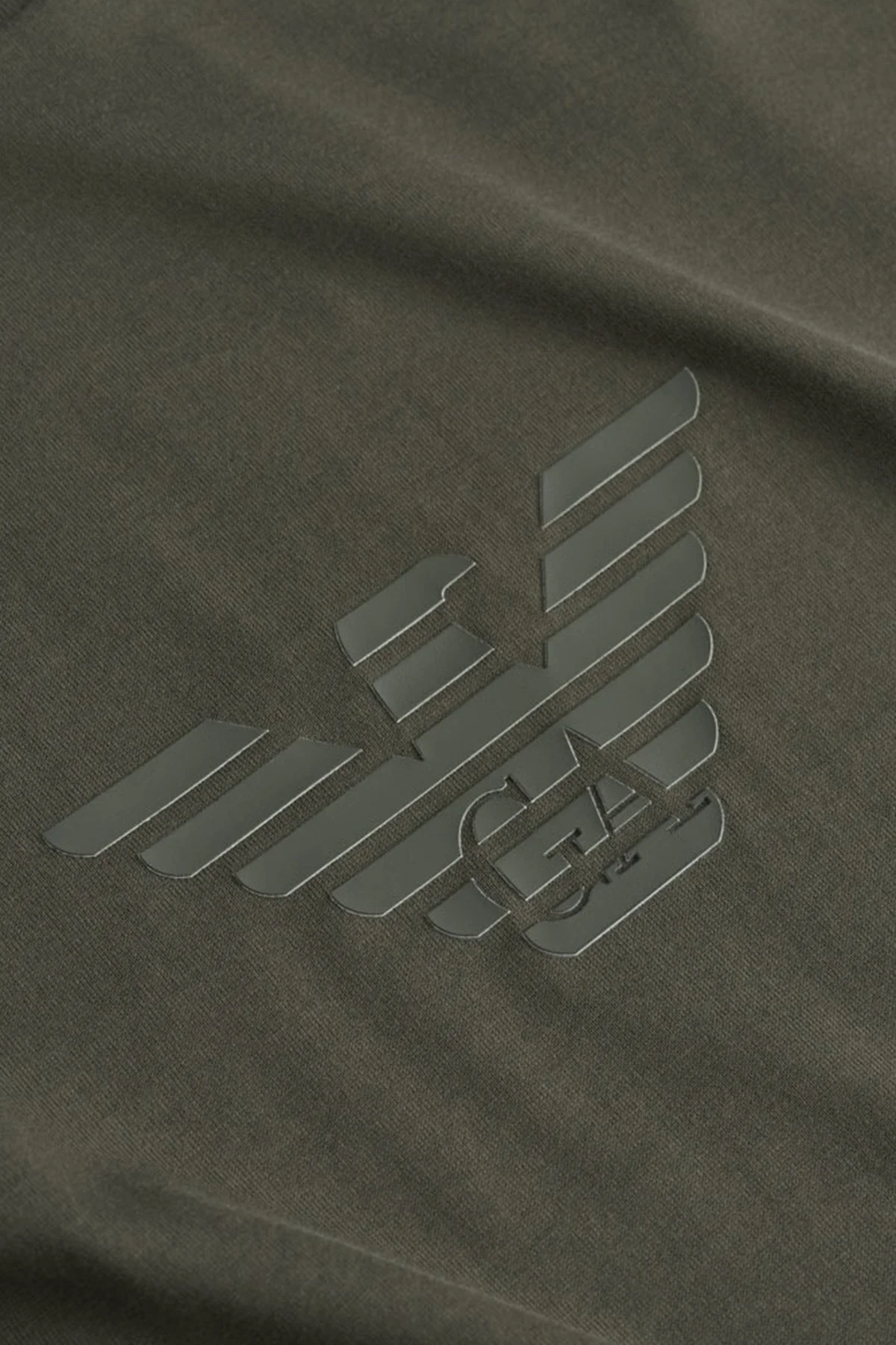 Emporio Armani Pamuklu Regular Fit Logolu Bisiklet Yaka Erkek T Shirt EM004583 AF13669 M8360 HAKİ - 3