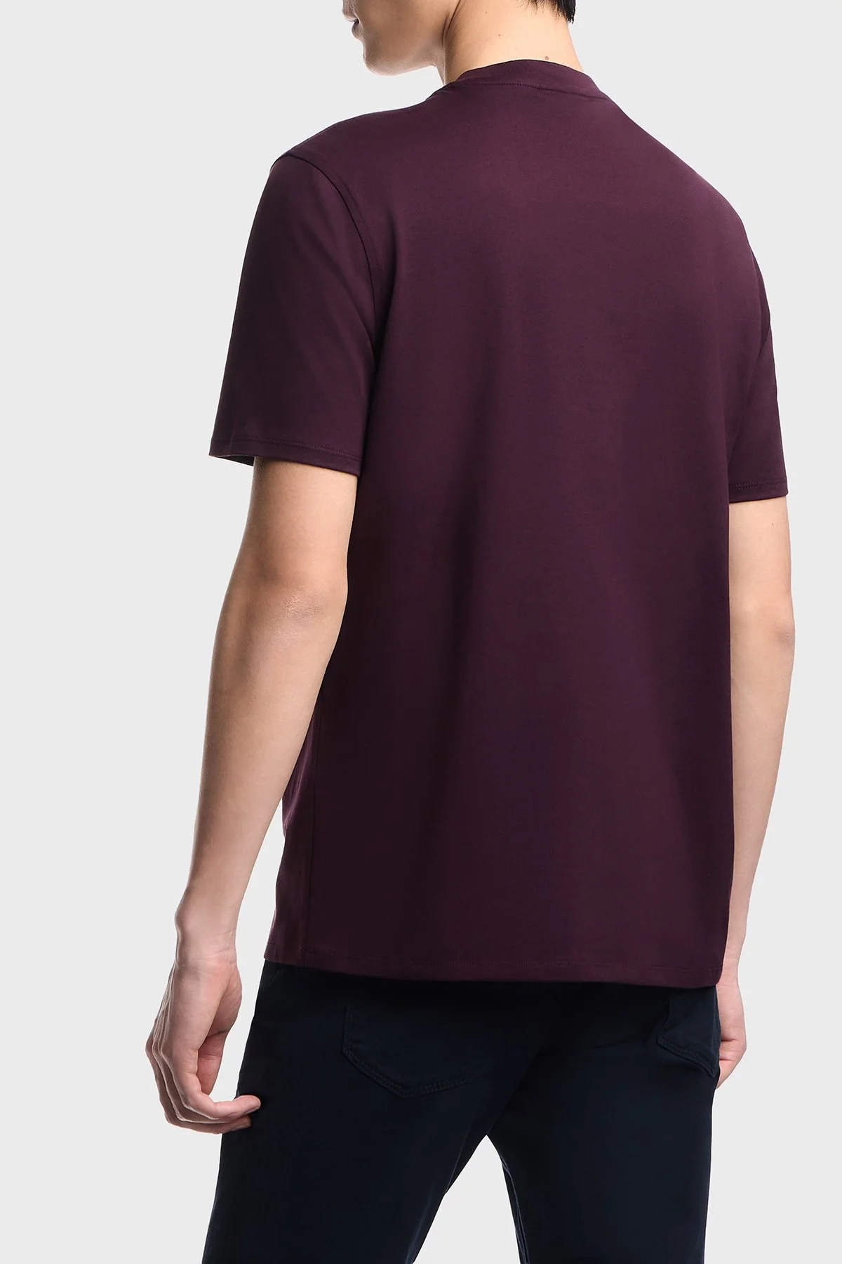 Emporio Armani Pamuklu Regular Fit Logolu Bisiklet Yaka Erkek T Shirt EM004583 AF13669 MA116 MÜRDÜM - 3
