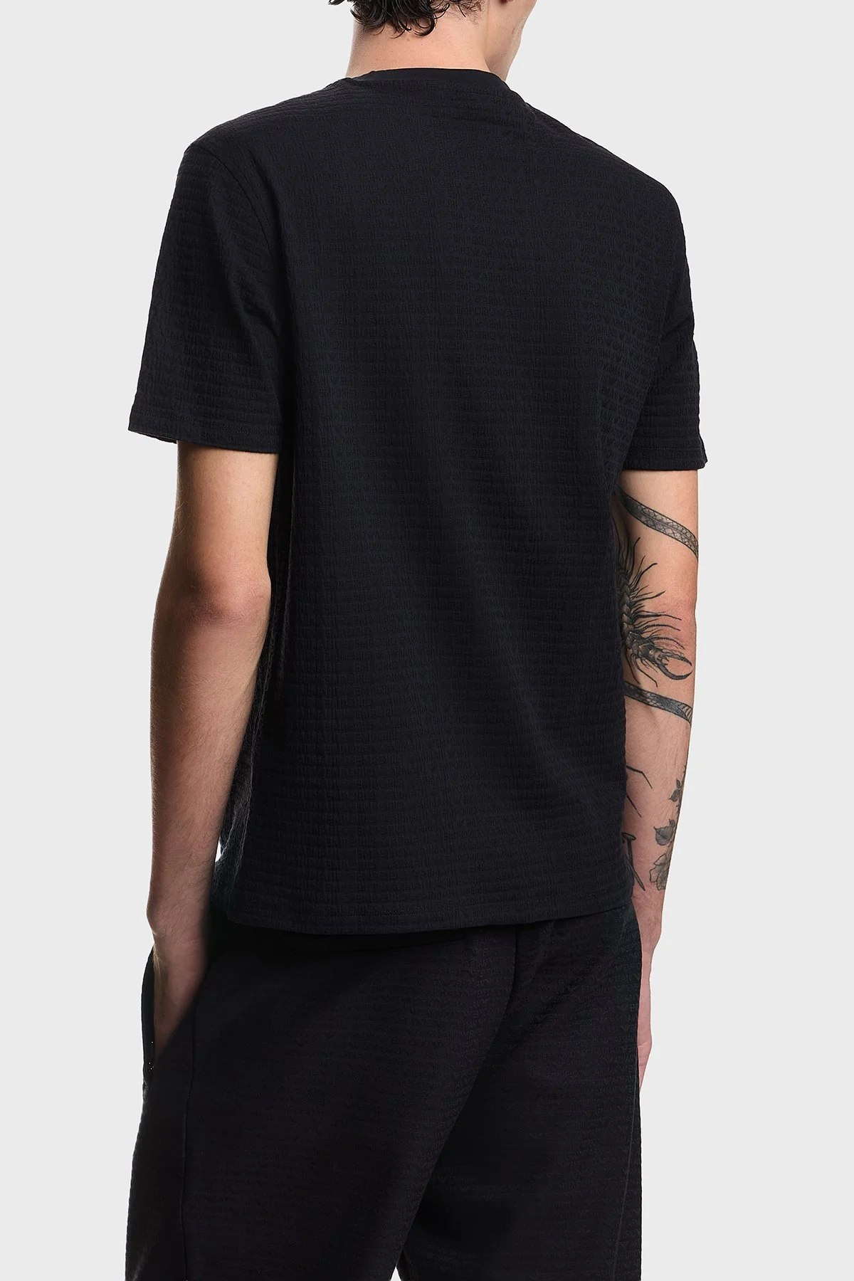 Emporio Armani Pamuklu Regular Fit Logolu Bisiklet Yaka Erkek T Shirt EM004594 AF10762 FB413 LACİVERT - 3