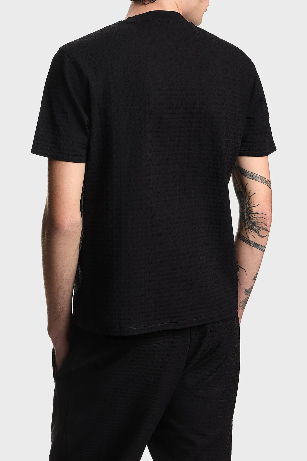 Emporio Armani Pamuklu Regular Fit Logolu Bisiklet Yaka Erkek T Shirt EM004594 AF10762 FC293 SİYAH - 3