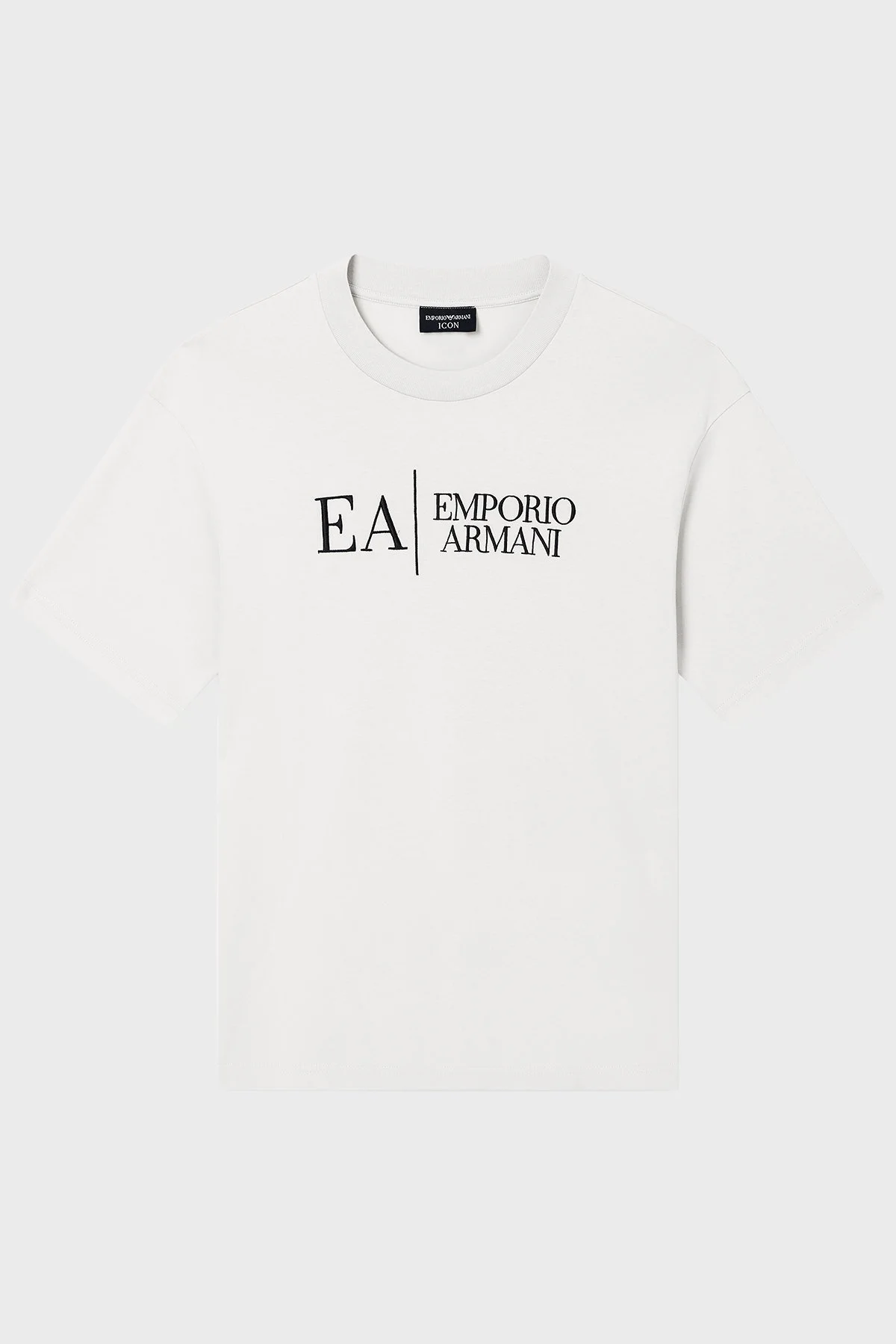Emporio Armani Pamuklu Regular Fit Logolu Bisiklet Yaka Erkek T Shirt EM005551 AF25183 F0038 BEYAZ - 1