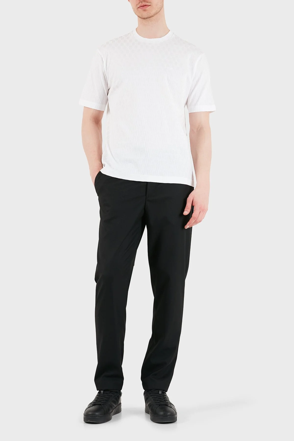 Emporio Armani Pamuklu Regular Fit Logolu Bisiklet Yaka Erkek T Shirt EM005699 AF25298 U0002 BEYAZ - 2
