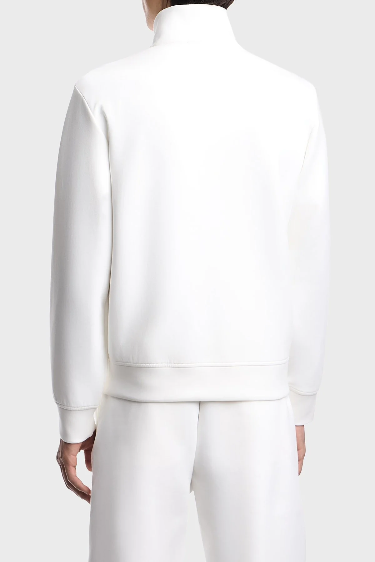 Emporio Armani Pamuklu Regular Fit Logolu Dik Yaka Fermuarlı Erkek Sweat EM004536 AF10013 U0003 BEYAZ - 3