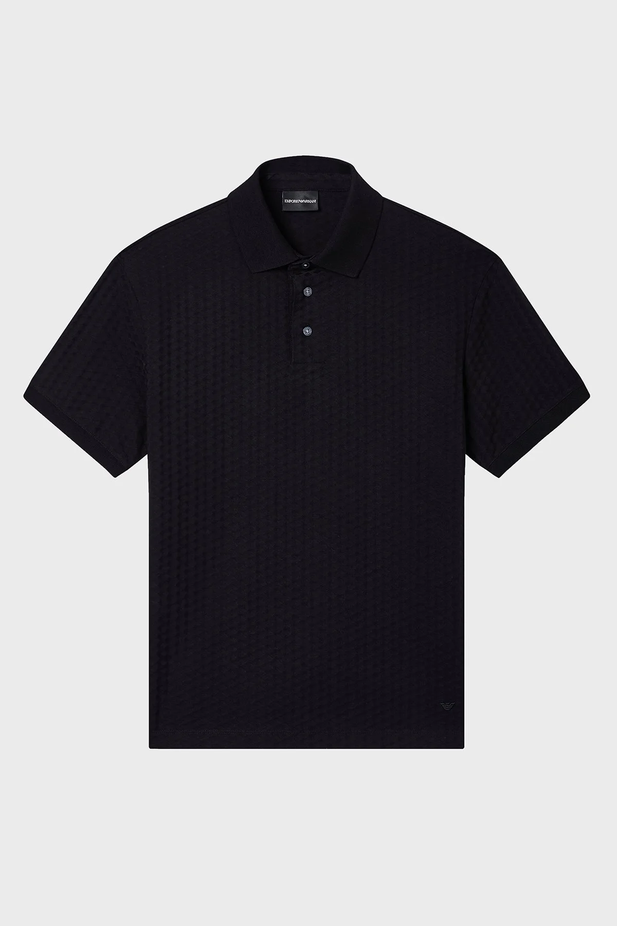 Emporio Armani Pamuklu Regular Fit Logolu Düğmeli Erkek Polo EM001295 AF10762 FC295 SİYAH - 5