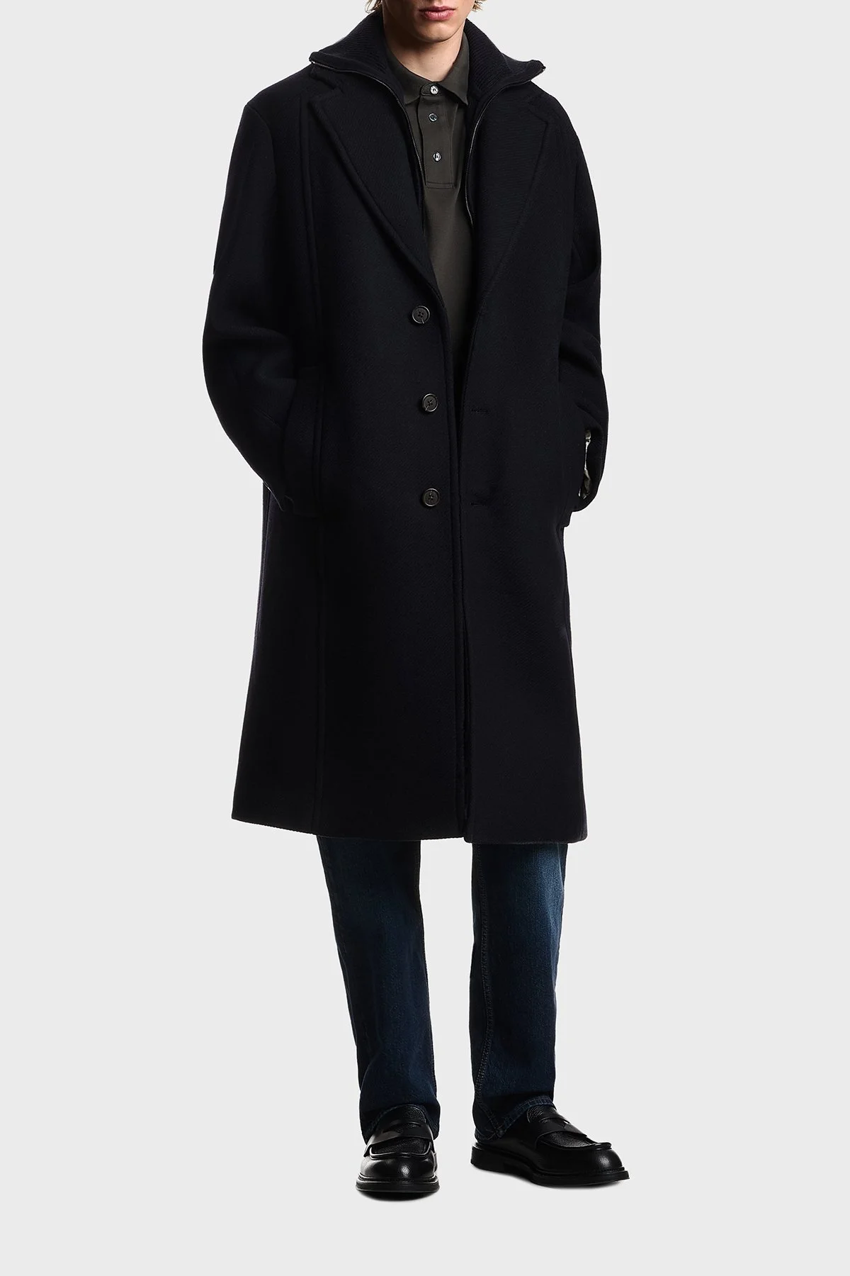 Emporio Armani Pamuklu Regular Fit Logolu Düğmeli Erkek Polo EM003524 AF12955 U8120 HAKİ - 2