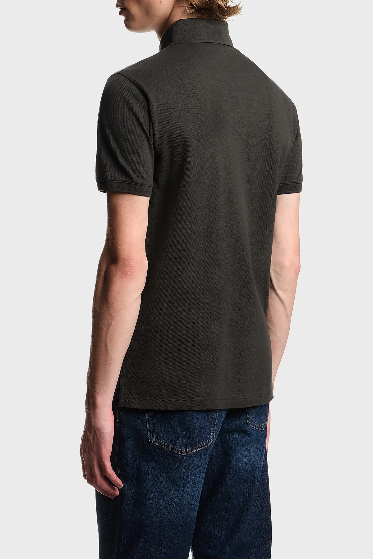 Emporio Armani Pamuklu Regular Fit Logolu Düğmeli Erkek Polo EM003524 AF12955 U8120 HAKİ - 3