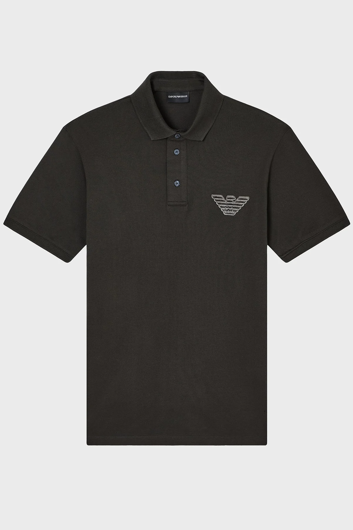 Emporio Armani Pamuklu Regular Fit Logolu Düğmeli Erkek Polo EM003524 AF12955 U8120 HAKİ - 5