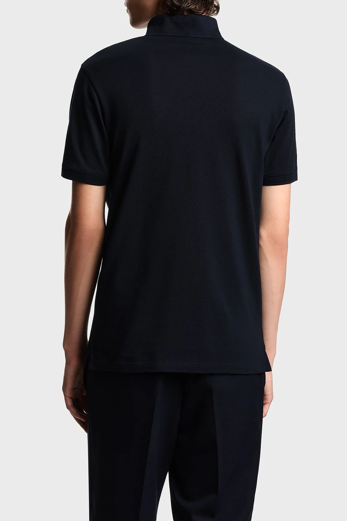 Emporio Armani Pamuklu Regular Fit Logolu Düğmeli Erkek Polo EM003524 AF12955 UB118 LACİVERT - 2