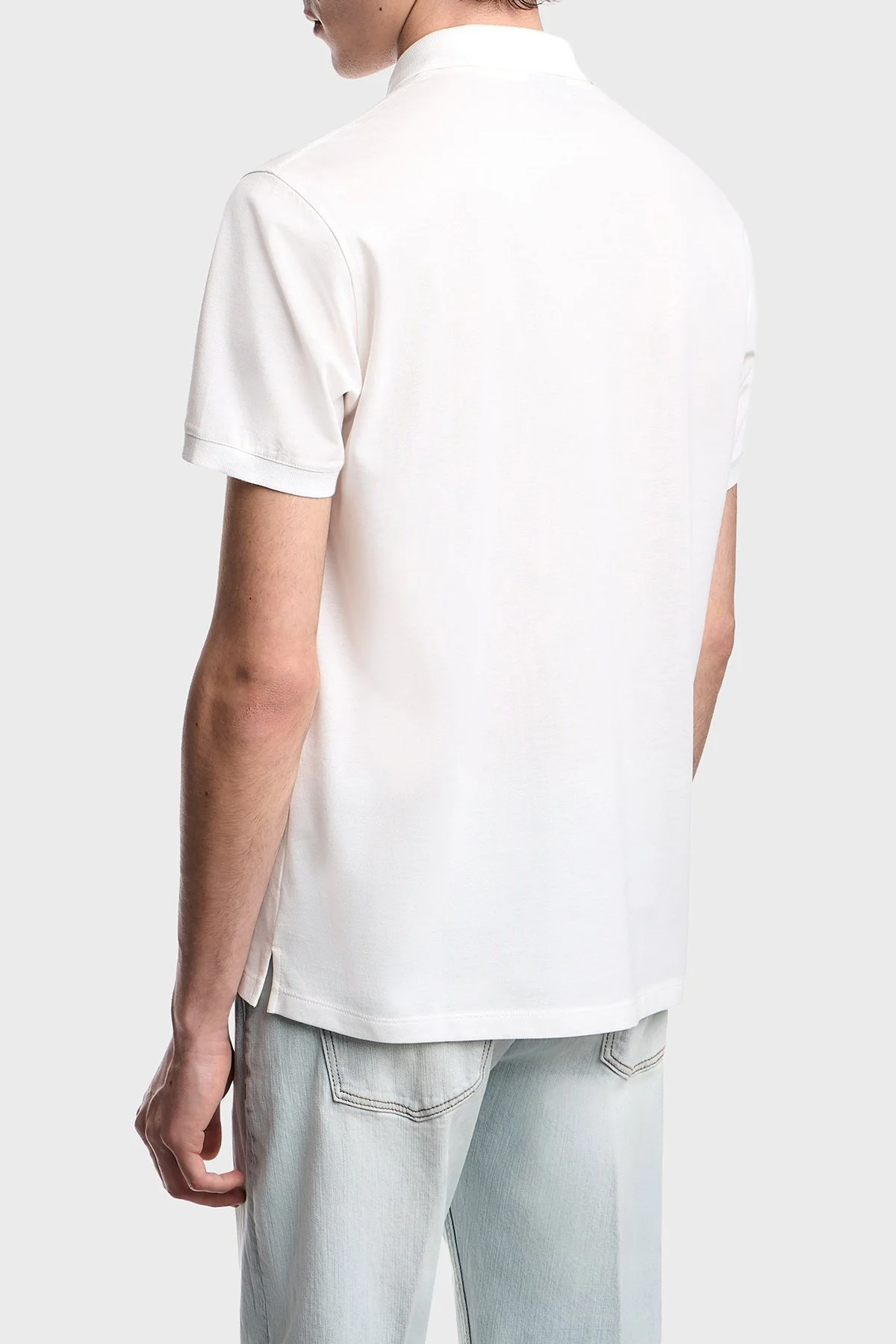 Emporio Armani Pamuklu Regular Fit Logolu Düğmeli Erkek Polo EM004579 AF13742 U0003 BEYAZ - 3