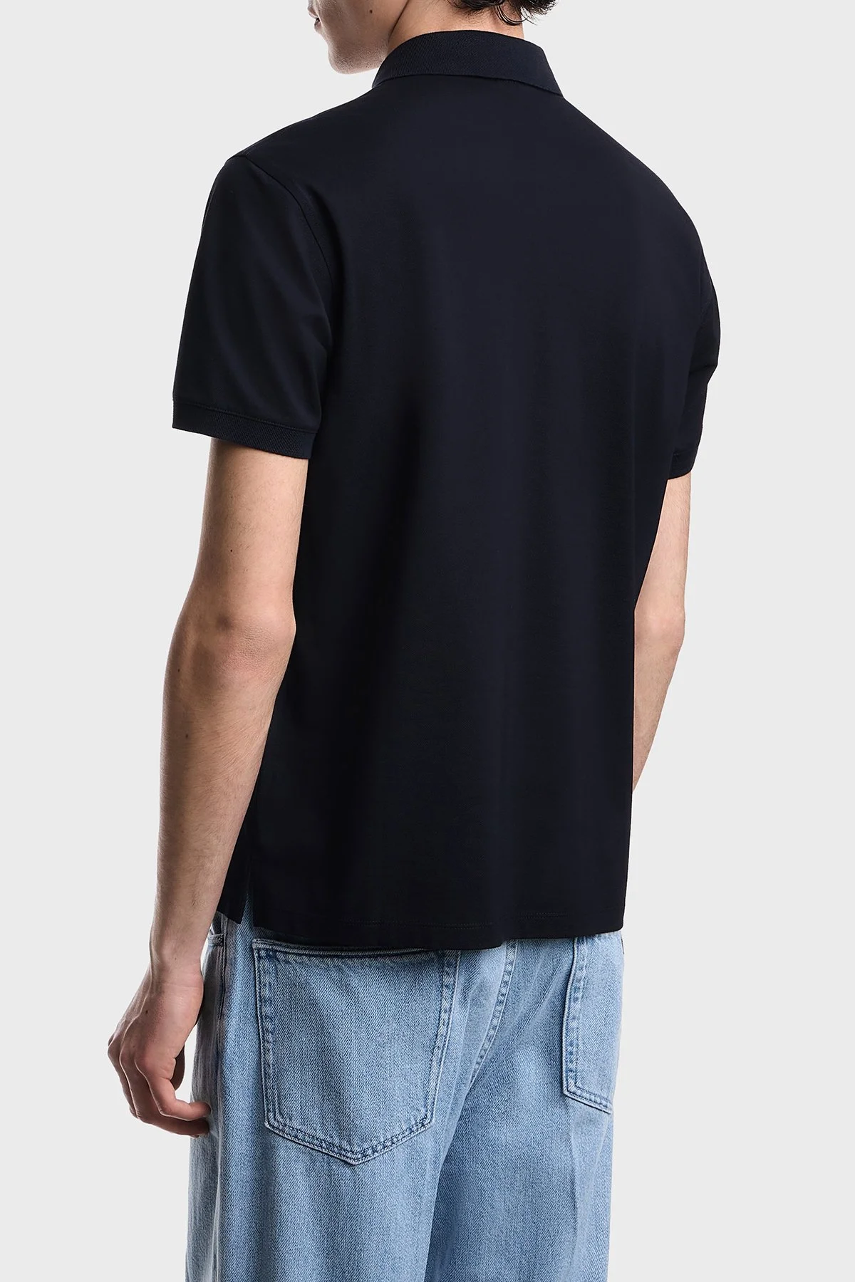 Emporio Armani Pamuklu Regular Fit Logolu Düğmeli Erkek Polo EM004579 AF13742 UB118 LACİVERT - 3