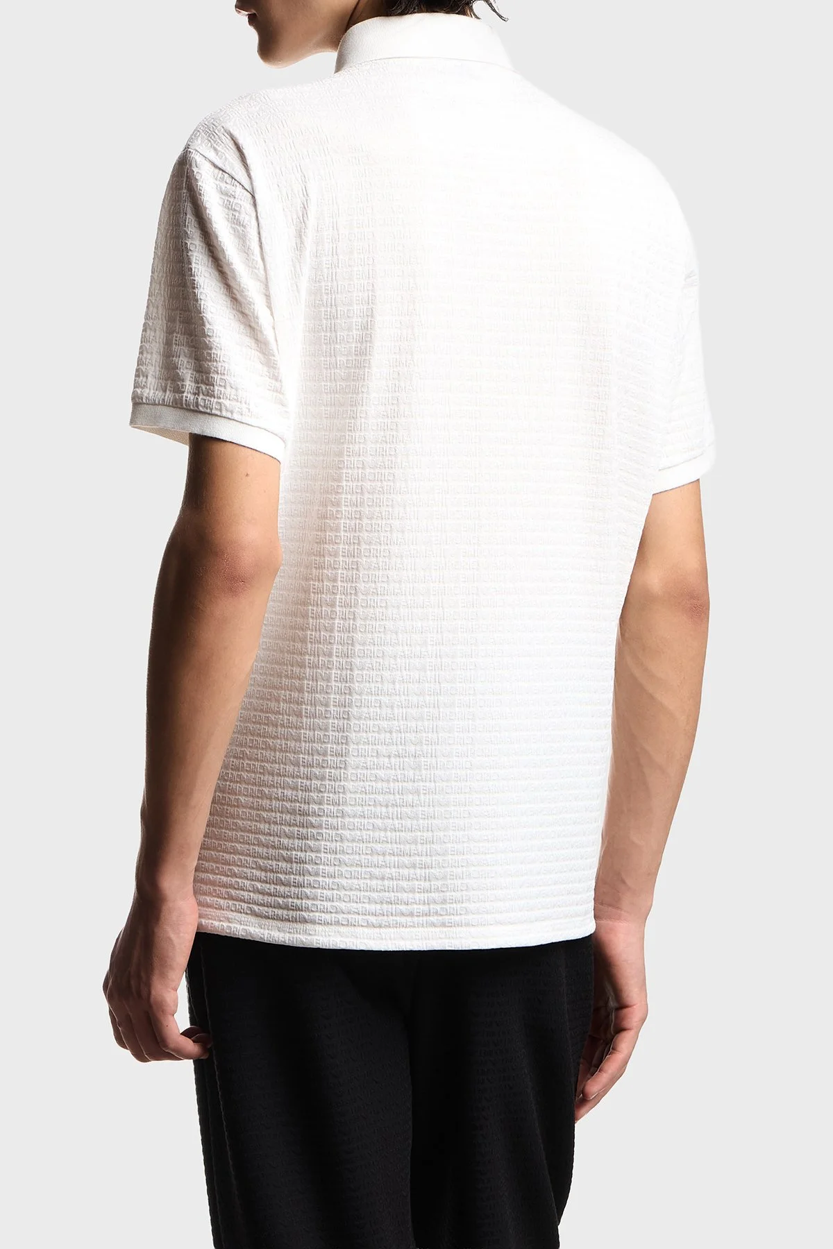 Emporio Armani Pamuklu Regular Fit Logolu Düğmeli Erkek Polo EM004595 AF10762 F0185 EKRU - 3