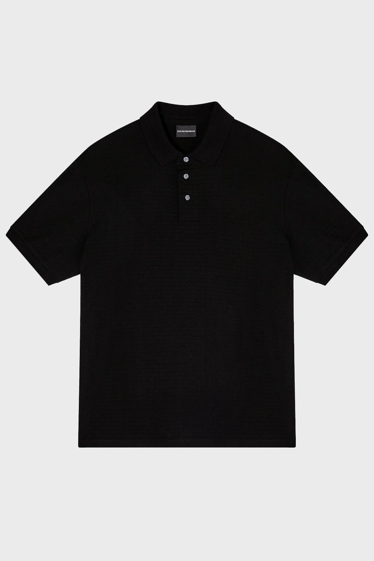 Emporio Armani Pamuklu Regular Fit Logolu Düğmeli Erkek Polo EM004595 AF10762 FC293 SİYAH - 5