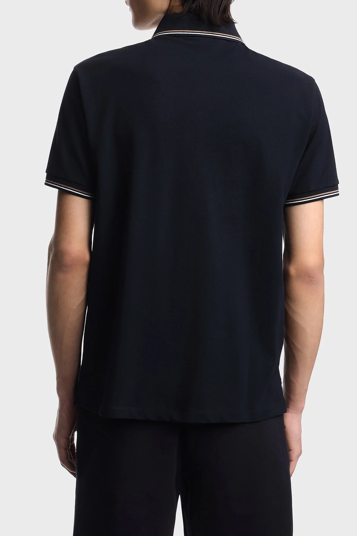 Emporio Armani Pamuklu Regular Fit Logolu Düğmeli Erkek Polo EM004606 AF23090 UB118 LACİVERT - 3