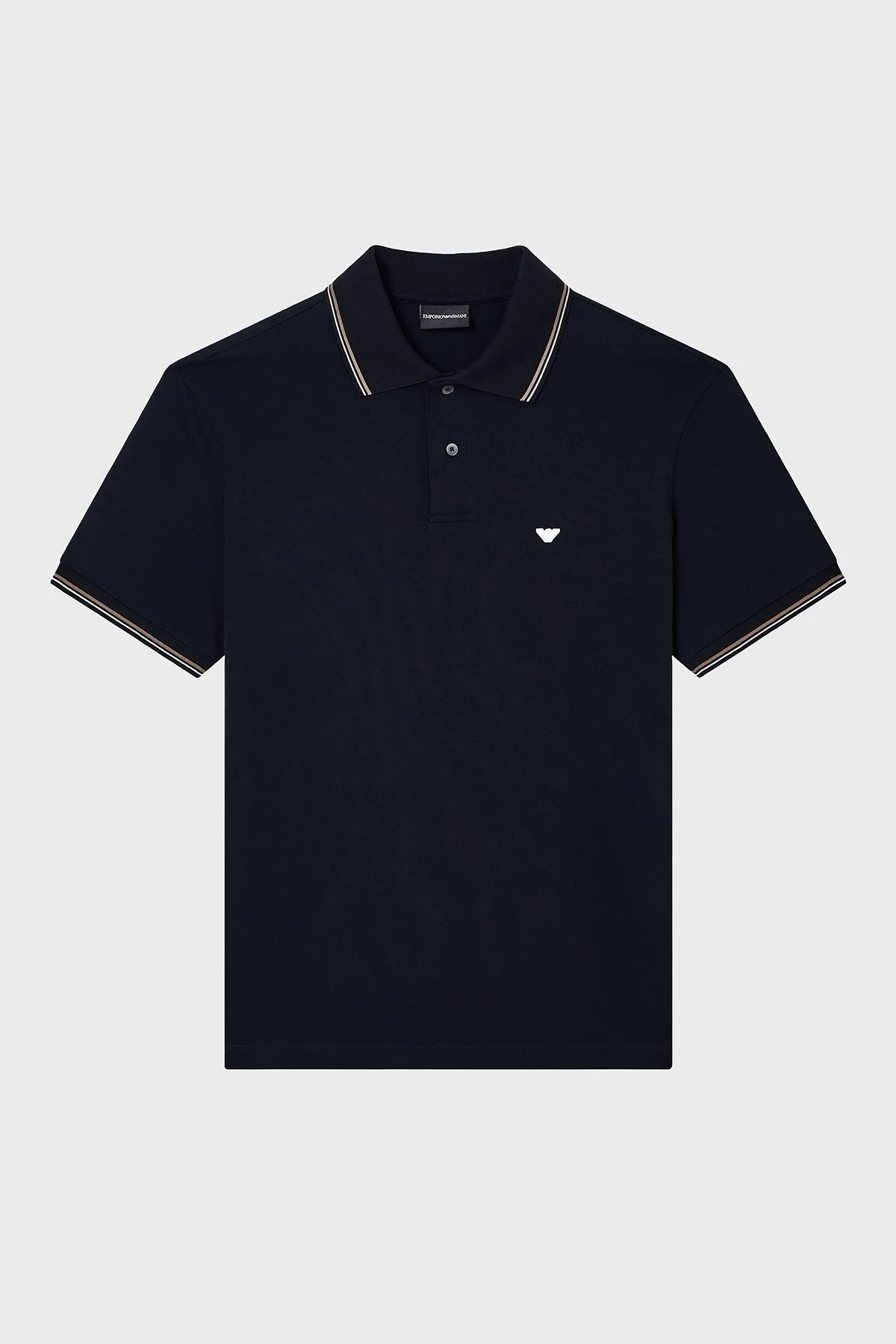 Emporio Armani Pamuklu Regular Fit Logolu Düğmeli Erkek Polo EM004606 AF23090 UB118 LACİVERT - 5