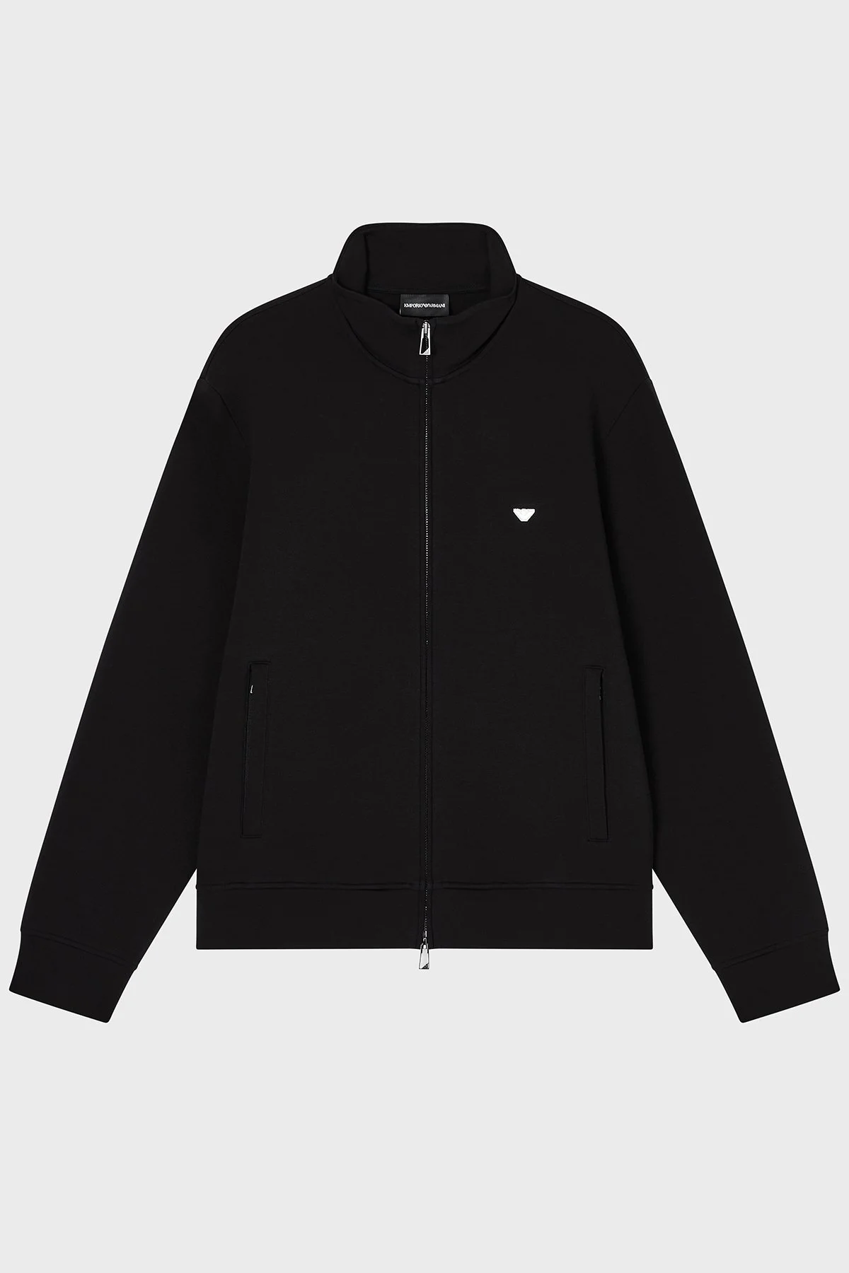 Emporio Armani Pamuklu Regular Fit Logolu Fermuarlı Dik Yaka Erkek Sweat EM004536 AF10013 UC001 SİYAH - 5