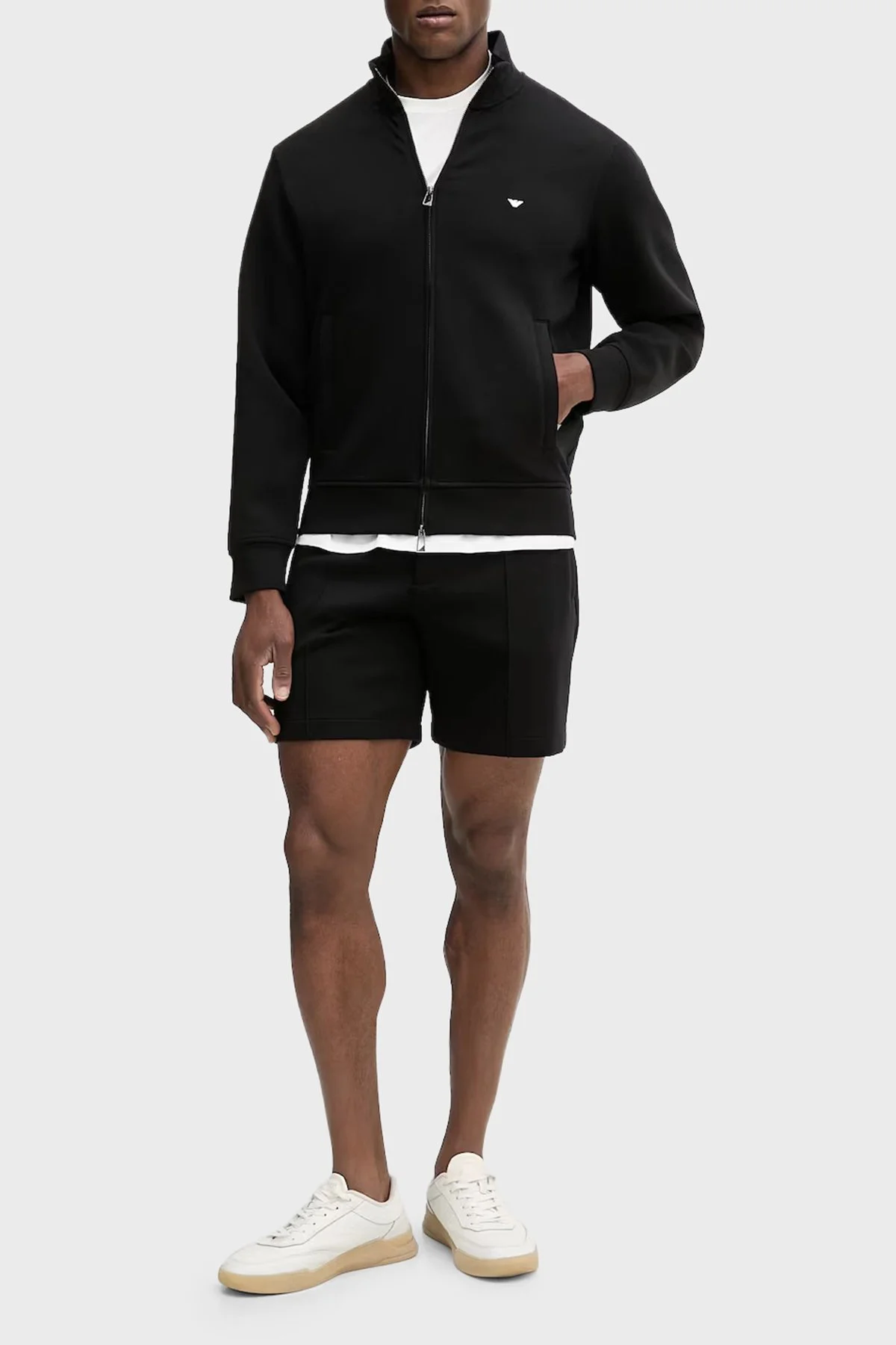 Emporio Armani Pamuklu Regular Fit Logolu Normal Bel Erkek Short EM004544 AF10013 UC001 SİYAH - 2