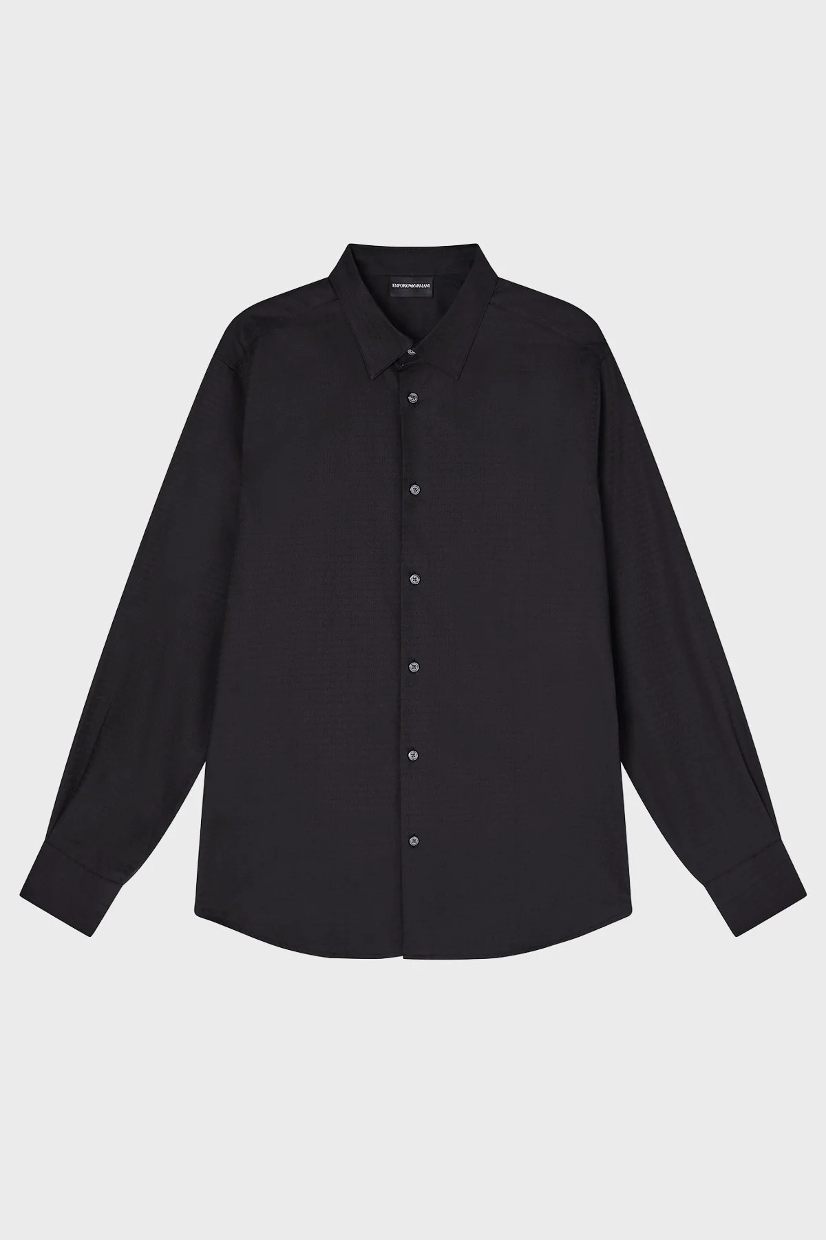 Emporio Armani Pamuklu Regular Fit Logolu Uzun Kollu Erkek Gömlek EM001537 AF18123 FC203 SİYAH - 5