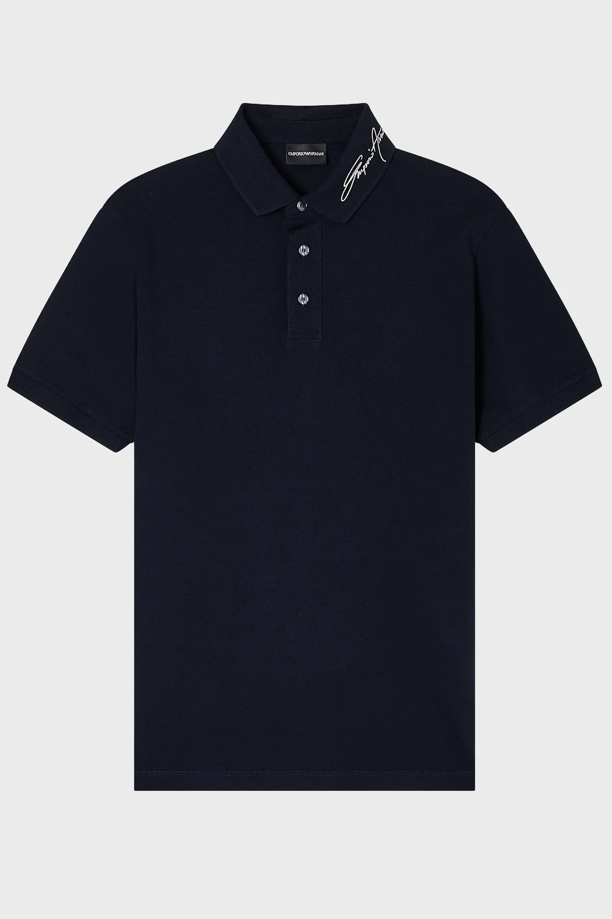 Emporio Armani Pamuklu Regular Fit Logolu Yaka Detaylı Düğmeli Erkek Polo EM002999 AF12955 UB118 LACİVERT - 5