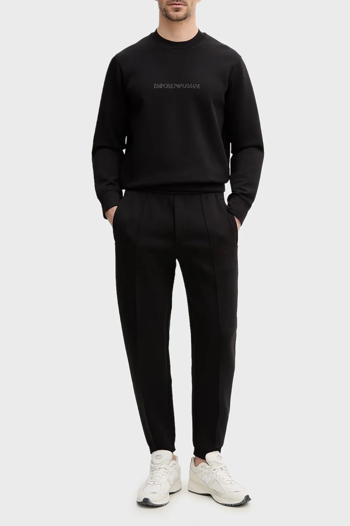 Emporio Armani Pamuklu Regular Fit Logolu Yüksek Bel Erkek Pantolon EM004542 AF10013 UC001 SİYAH - 2
